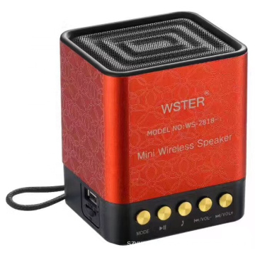 Original WSTER WS2818 Support USB TF CARD FM RADIO Outdoor Music System Portble Mini Speaker